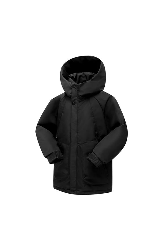 Girls Boys Puffer Jacket Winter Long Sleeve Warm Thickened Thermal Down Jacket Windproof Cold Weather Outerwear Classic Chic Coat