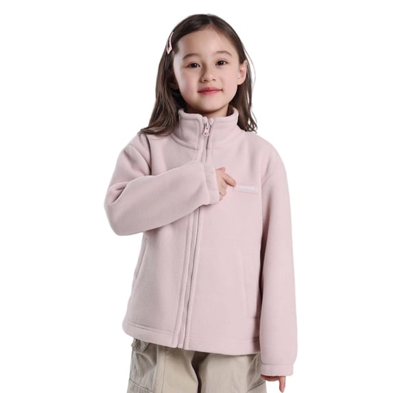 RUTAYY Girls Hooded Jacket Long Sleeve Casual Solid Color with Pocket Stand Collar Zipper Tops Leisure Trendy Coat