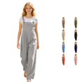 thumbnail image 1 of RUTAYY Girls Pants Casual Long Mid Waist Solid Color Denim Overalls Bottom Everyday Wear Vibrant Holiday Trousers, 1 of 5