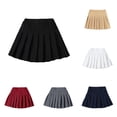 thumbnail image 1 of RUTAYY Girls Pleated Skirt Solid Color Tennis Slim Fit High Elastic Waist Bottom Comfortable Everyday Wear Beach Casual Skirts, 1 of 9