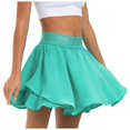 thumbnail image 1 of RUTAYY Tennis Skirt For Women Athletic Skorts Mini Pleated Skirt High Waisted Workout Running Skirt Layered Skirts Solid Color Flowy Swing Skirts, 1 of 4