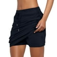 thumbnail image 1 of RUTAYY Tennis Skirts For Women Short Athletic Drawstring Skorts Built In Shorts With Pockets Sports Skirt Solid Color Flowy Swing Skirts, 1 of 7