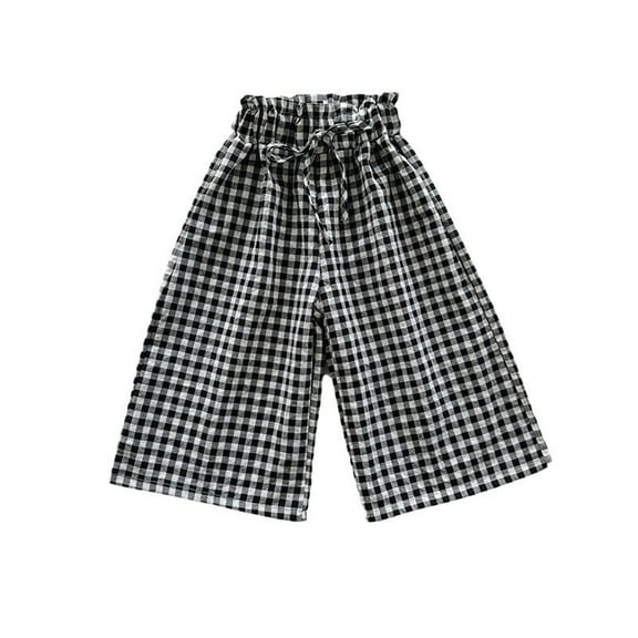 RUTAYY Toddler Baby Girl Boy Classic Pants Plaid Elastic Jogger Gingham Long Pants Summer Fall Wide Leg Trouser Comfort Pants
