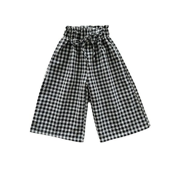 RUTAYY Toddler Baby Girl Boy Classic Pants Plaid Elastic Jogger Gingham Long Pants Summer Fall Wide Leg Trouser Stylish Pants