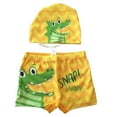 thumbnail image 1 of RUTAYY Toddler Boys Cartoon Printed Swim Trunks Kids Boys Bathing Suit Swimsuit Beach Pool Boho Swimwear Beachwear, 5-6 Years, 1 of 3