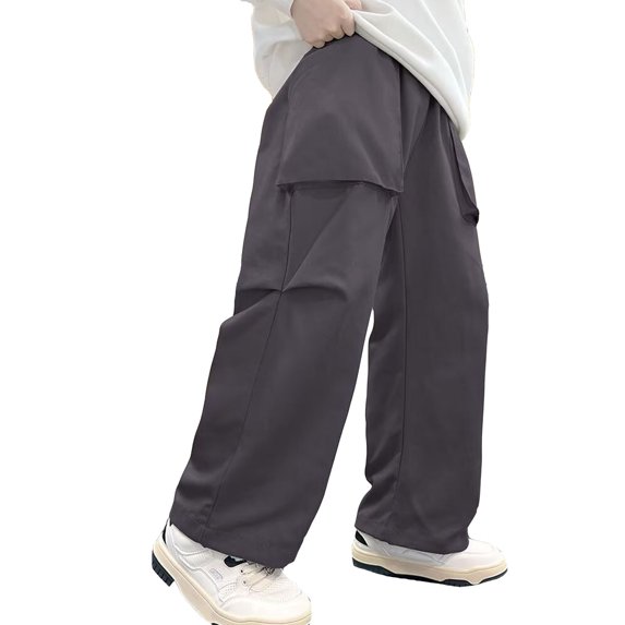 RUTAYY Toddler Boys Kids Summer Casual Cargo Pants Solid Color Loose Sweatpants Trousers For Sports Activewear(4-12 Years) Cozy Infants Pants
