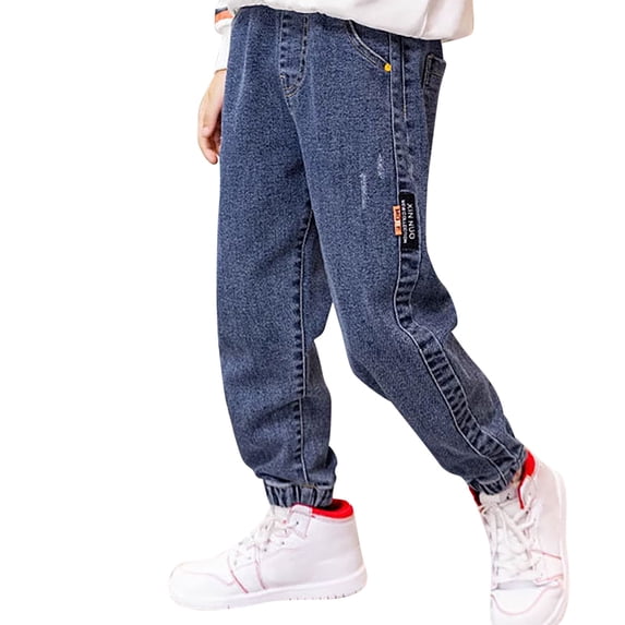 RUTAYY Toddler Boys Wide Leg Jeans Loose Fit Denim Vintage Trousers Casual Jeans Streetwear Pants Trendy Pants