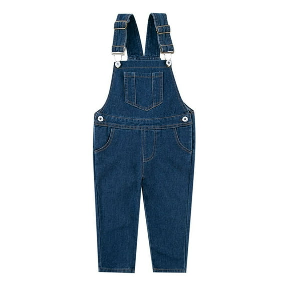 RUTAYY Toddler Boys Girls Denim Shoulder Jumpsuits For Children Trouser Cute Pants