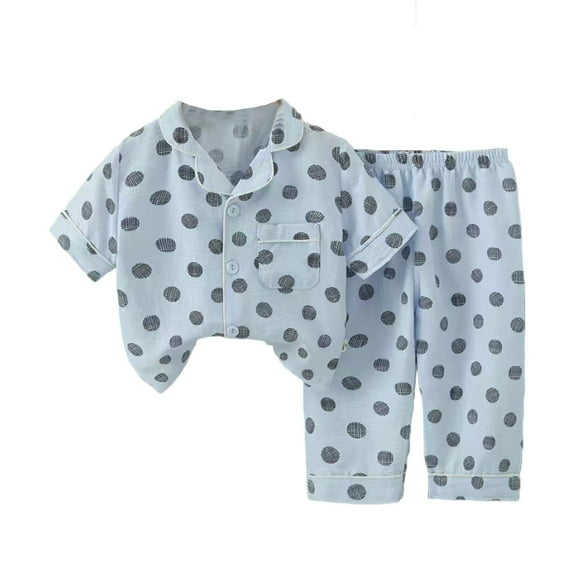 RUTAYY Toddler Girls Clothing Pajama Sets Cute Print Turndown Collar Long Sleeve with Button Tops Elastic Waist Pants Sleepwear Outfit Comfortable Fun & Vibrant Designs
