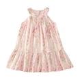 thumbnail image 1 of RUTAYY Toddler Girls Floral Print Dress Casual Summer Dresses Play Ful Comfortable Daily Wear Lightweight Breathable Fabric Easy To With Modern Minimalist Dress , Pink, 3-4 Years, 1 of 9