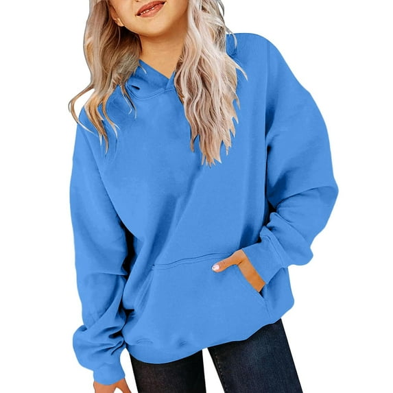 RUTAYY Toddler Girls Hoodies Long Sleeve Solid Color Cartoon Ears Cute Soft Comfortable with Pocket Casual Daily Wear Trendy Versatile Hooded Sweatshirt