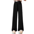 thumbnail image 1 of RUTAYY Toddler Teen Children Pants Solid Color For Girls Casual High Elastic Waisted Drawstring Loose Fit Sweatpants Streetwear Trouser Stylish Pants, 1 of 8