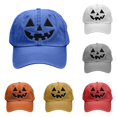 thumbnail image 1 of RUTAYY Unisex Halloween Baseball Cap Pumpkin Face Print Holiday Celebrations Hats Blue, 1 of 4