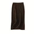 thumbnail image 1 of RUTAYY Women Autumn Thick Wool Knitted Skirt Twist Long Straight Skirt Solid Color Flowy Swing Pleated Beach Skirts, 1 of 4