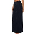 thumbnail image 1 of RUTAYY Women Basic Solid Color Tie Dye Foldable High Waist Floor Length Maxi Skirt S 3XL Plus Size Smocked Boho Pleated Skirts, 1 of 3