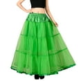 thumbnail image 1 of RUTAYY Women Big Swing Long Boneless Skirt Half Shag Petticoat Solid Color Flowy Swing Pleated Beach Skirts, 1 of 4