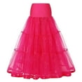thumbnail image 1 of RUTAYY Women Boneless A Hem Wedding Dress Long Petticoat Tutu Skirt Solid Color Flowy Swing Pleated Beach Skirts, 1 of 4