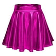 thumbnail image 1 of RUTAYY Women Casual Fashion Shiny Metallic Flared Pleated A-Line Mini Skirt Solid Color Casual Travel Skirts, 1 of 6