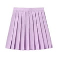 thumbnail image 1 of RUTAYY Women Casual Pleated Skirt Versatile Mini Skirt For Daily Wear Work Study Party Dance With Color Block Design Solid Color Smocked Boho Pleated Skirts, 1 of 3