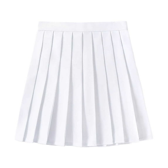 RUTAYY Women Casual Pleated Skirt Versatile Mini Skirt For Daily Wear Work Study Party Dance With Color Block Design Solid Color Casual Travel Skirts