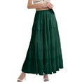 thumbnail image 1 of RUTAYY Women Chiffon White Flowy Maxi Skirts Boho Summer Elastic Waisted Pleated A-Line Long Skirt Solid Color Flowy Swing Skirts, 1 of 4