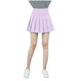 thumbnail image 1 of RUTAYY Women Fashion Casual Sports Solid Color A-Line Pleated Skirt Smocked Boho Pleated Skirts, 1 of 3