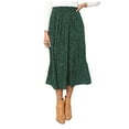 thumbnail image 1 of RUTAYY Women Fashionable Casual Versatile Loose Half Skirt Solid Color Smocked Boho Pleated Skirts, 1 of 6
