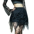 thumbnail image 1 of RUTAYY Women Gothic Punk Fringed MiniSkirt Skirt Solid Color Flowy Swing Pleated Beach Skirts, 1 of 9