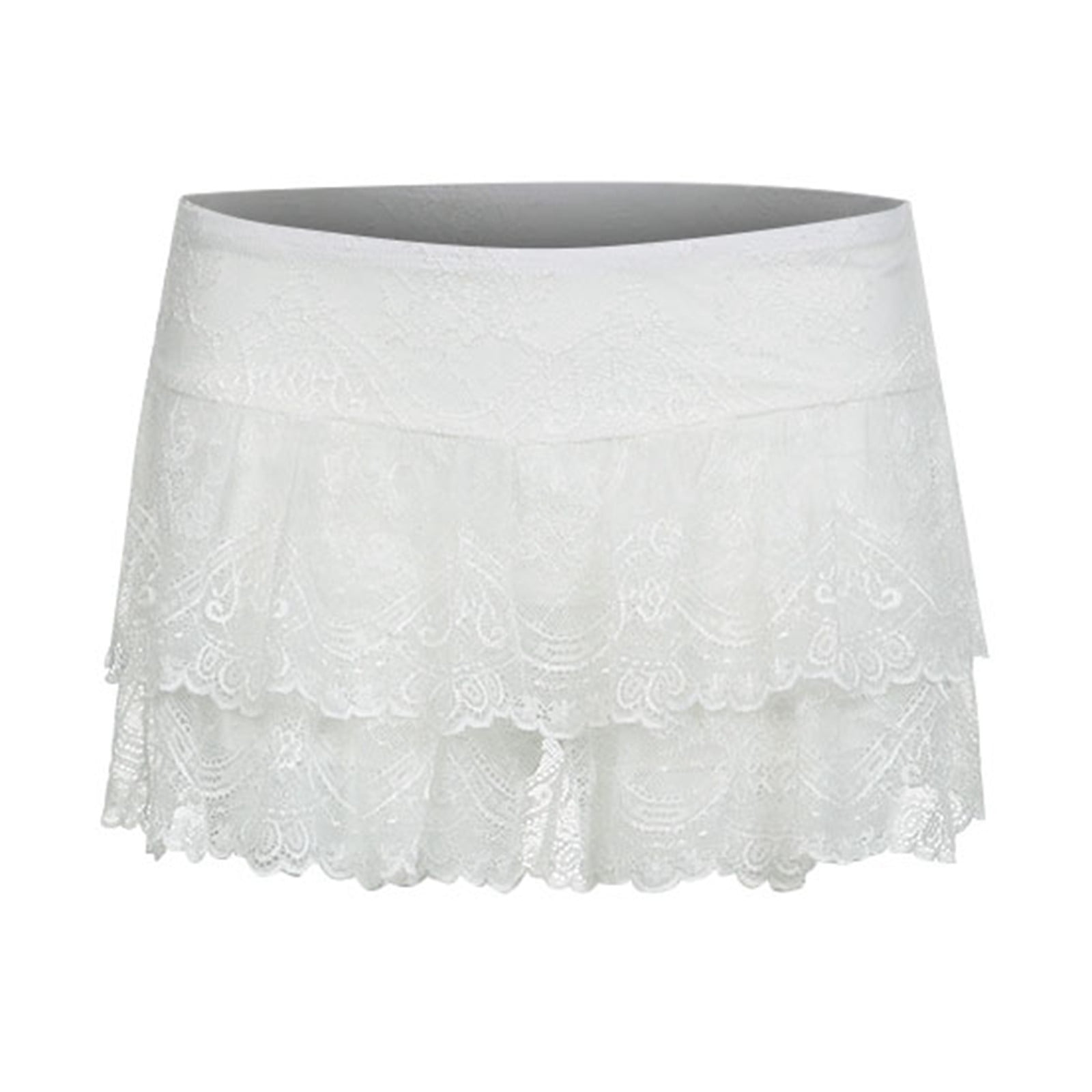 Solid Color Low Waist Pleated Mini Skirts