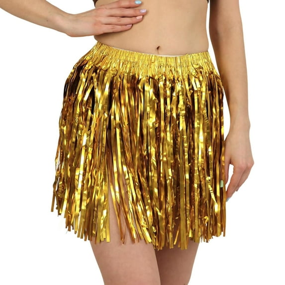 RUTAYY Women Lady Rain Dance Performance Beach Music Party For Masquerade Party Grass Skirt Solid Color Flowy Swing Skirts