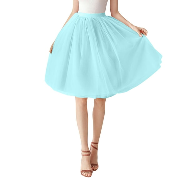 RUTAYY Women Large Tulle Skirt Tutu Underskirt Short Ball Gown Ballet Dance Dress Evening Dress Occasion Solid Color Flowy Swing Skirts