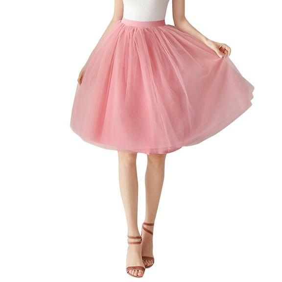RUTAYY Women Large Tulle Skirt Tutu Underskirt Short Ball Gown Ballet Dance Dress Evening Dress Occasion Solid Color Flowy Swing Skirts