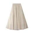 thumbnail image 1 of RUTAYY Women Long Rainbow A-Line Tutu Skirts Tiered Skirt Petticoat Solid Color Flowy Swing Pleated Beach Skirts, 1 of 2