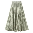 thumbnail image 1 of RUTAYY Women Mid-Length Skirt Dance Party A-Line High Waisted Pleated Skirt Holiday Party Half Skirts Solid Color Casual Travel Skirts, 1 of 6
