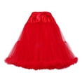 thumbnail image 1 of RUTAYY Women Petticoat Puffy Tutu Tulle Skirt Fluffy Skirts Ballet Dance Pettiskirts Underskirt Solid Color Smocked Boho Pleated Skirts, 1 of 4