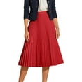 thumbnail image 1 of RUTAYY Women Pleated Midi Skirt For Everyday Casual Wear For Summer And Versatile Styling Options Solid Color Casual Travel Skirts, 1 of 4