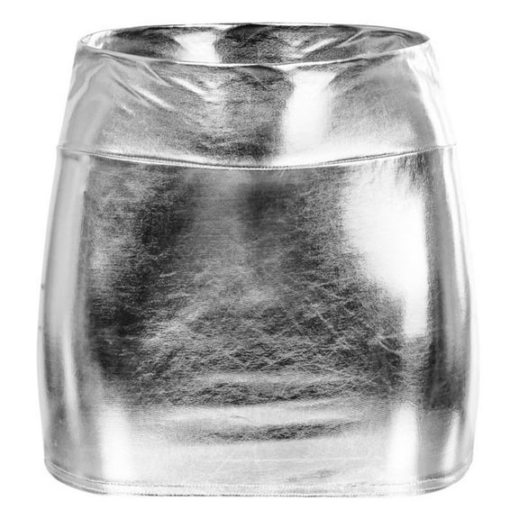 RUTAYY Women Sexy Fashion Versatile Performance Dress PU Skirt Solid Color Short Skirt Smocked Boho Pleated Skirts