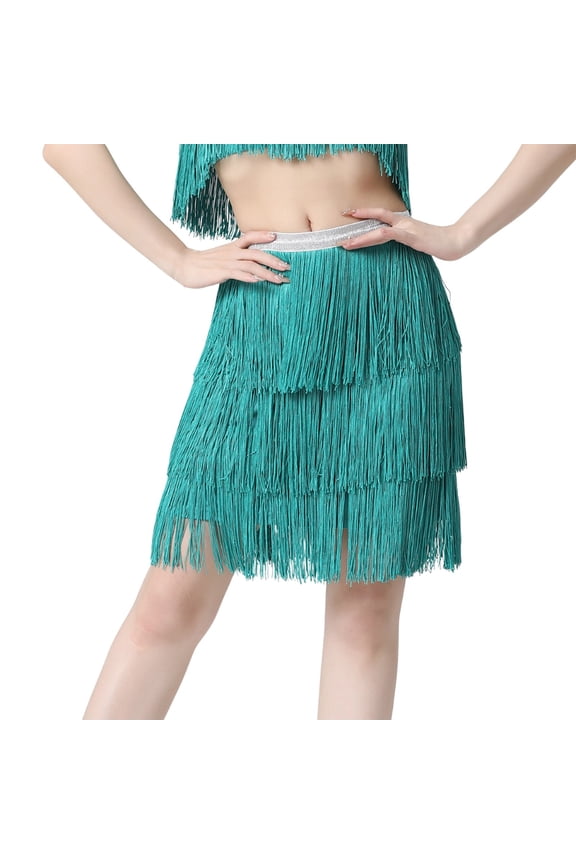 Women Skirt Sequin Embroidered Performance Swing Performance Solid Color Casual Travel Skirts