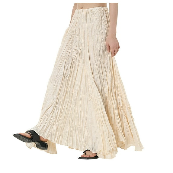 RUTAYY Women Solid Color Plus Size Skirt Plus Size Women Loose Oversized Skirt Casual Travel Skirts