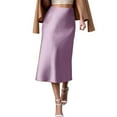 thumbnail image 1 of RUTAYY Women Straight Solid Color Midi Skirt For Daily Vacation Wear Elegant Slim Fit Spring Summer Casual Skirt Casual Travel Skirts, 1 of 5