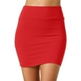 thumbnail image 1 of RUTAYY Women Summer Pencil Skirt High Waist Bodycon Mini Skirt Casual Stretch Comfortable Work Skirt For Daily Wear And Vacation Solid Color Flowy Swing Pleated Beach Skirts, 1 of 5