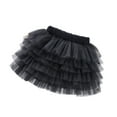 thumbnail image 1 of RUTAYY Women Sweet Elastic Waist Tulle Layered Ruffles Mesh Above Knee Short Tiered Skirt Solid Color Flowy Swing Pleated Beach Skirts, 1 of 3