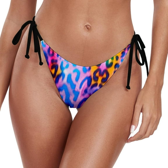 RUTAYY Women Swim Bottom Swimwear Colorful Bikini Shorts Summer Swim Wear