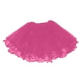 thumbnail image 1 of RUTAYY Women Tutu Christmas Show Four Of Mesh Skirt Solid Color Smocked Boho Pleated Skirts, 1 of 3