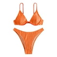 thumbnail image 1 of RUTAYY Women's Bikini Sets Solid Color Swimwear High Waist Tankini with Bottom Summer Swim Suit 2 Piece Casual Holiday Swimsuit, 1 of 3