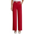 thumbnail image 1 of RUTAYY Women's Casual Pants High Waist Comfortable Soft Stretch Wide Leg Flowy Bottoms Everyday Wear Relaxed Holiday Trousers, 1 of 4