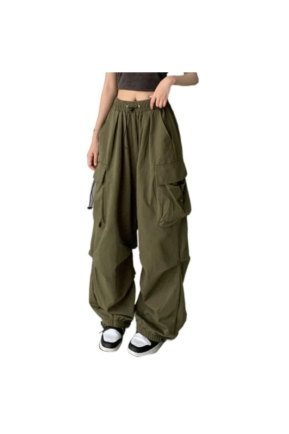 Women's Casual Sweatpants Straight Leg Baggy Cargo Pants Joggers Drawstring Loose Wide Leg Classic Stylish Trousers
