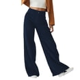 thumbnail image 1 of RUTAYY Women's Corduroy Pants Solid Color Straight Leg Casual Business Comfortable Loose Fit Classic Trendy Trousers, 1 of 8
