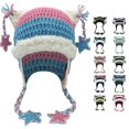 thumbnail image 1 of RUTAYY Women's Halloween Earflap Hat Star Stripes Winter Knitted Party Hats Sky Blue, 1 of 4