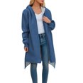 thumbnail image 1 of RUTAYY Women's Hooded Jacket Fall Winter Long Sleeve Outerwear Casual Solid Color Daily Wear Coat Holiday Chic Tops, 1 of 5